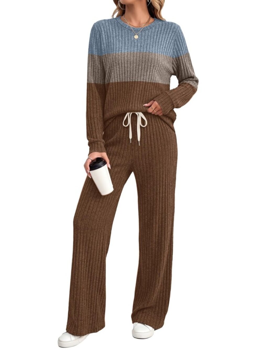 2 Piece Sets for Women Fall Outfits 2026 Matching Lounge Set